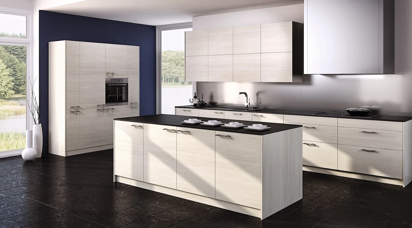 Modular kitchen with island